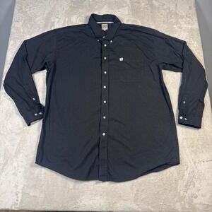 Cinch Mens Button Up Shirt Black XXL Long Sleeve Pocket Dress Western Cowboy
